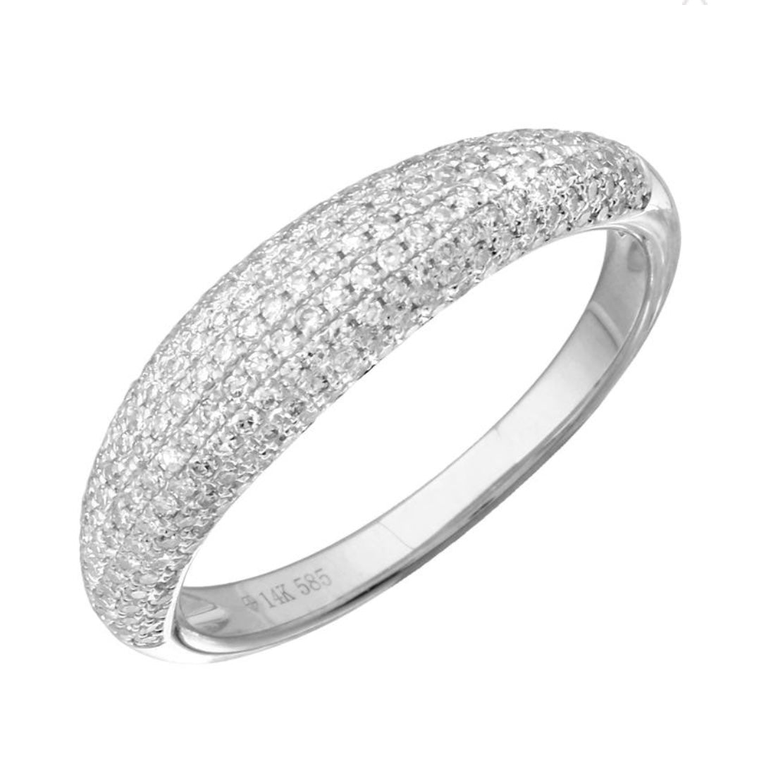14KT Gold Diamond Dome Ring