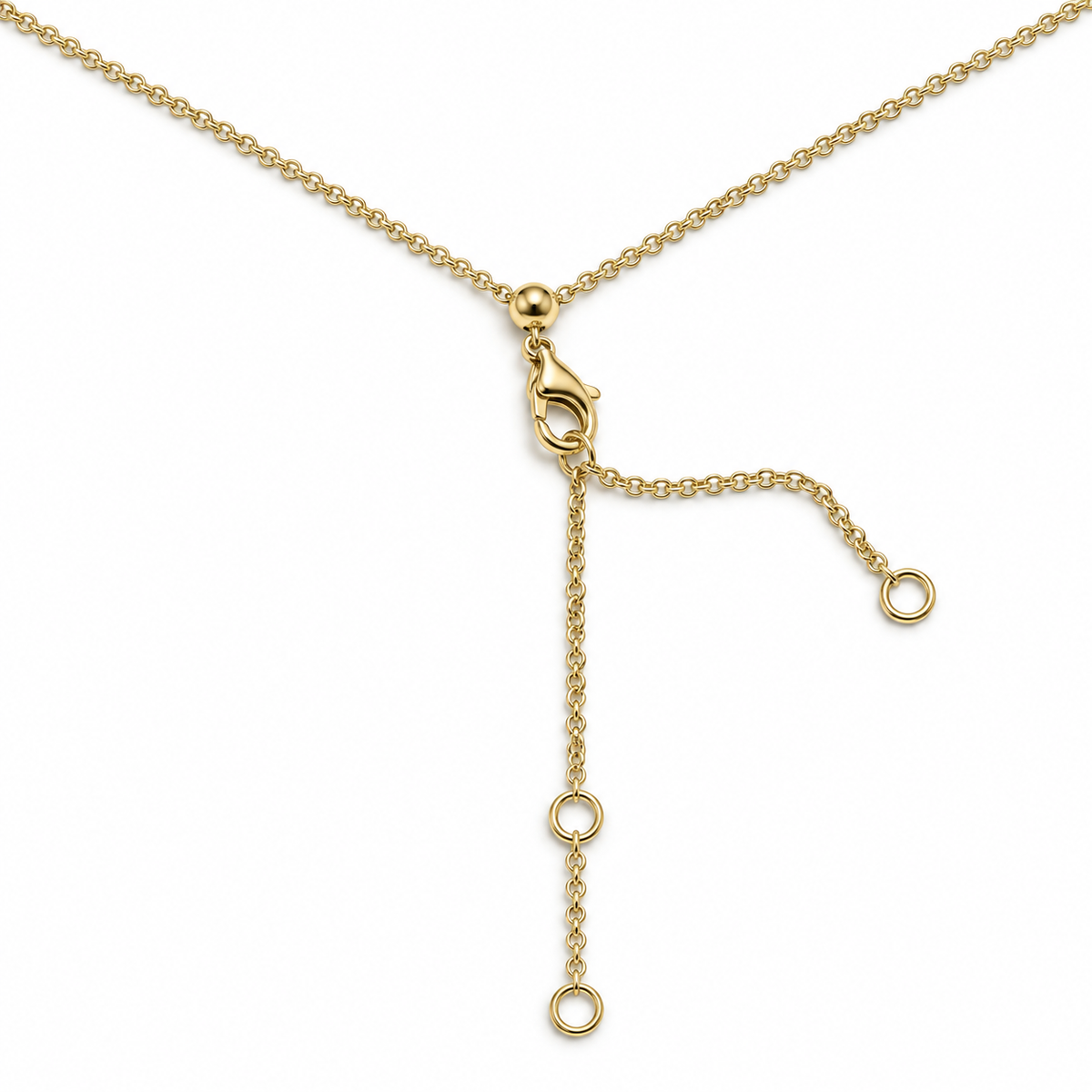 14KT Gold 1ct Pear Lab Diamond Drop Necklace