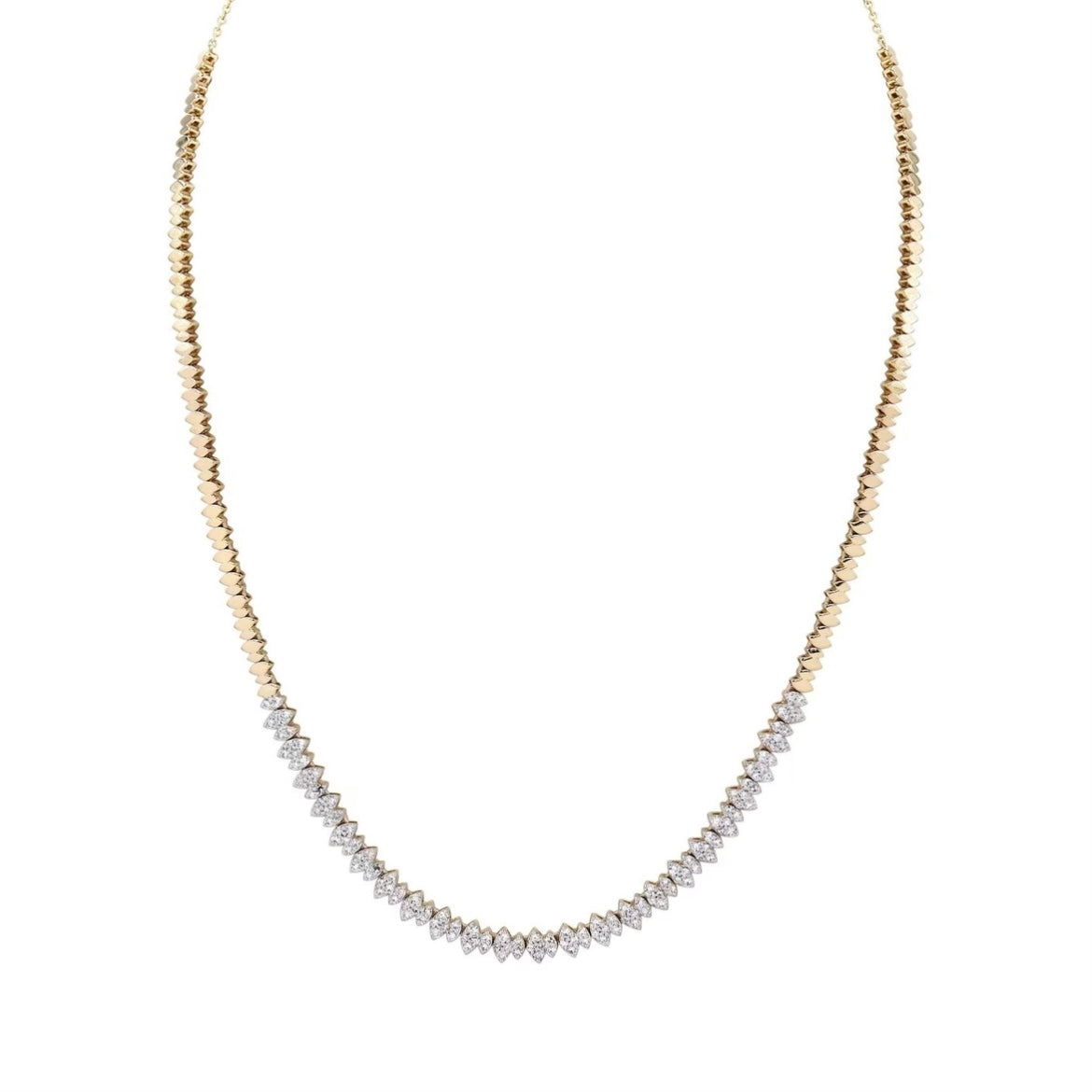 14KT Gold Diamond Dilruba Necklace