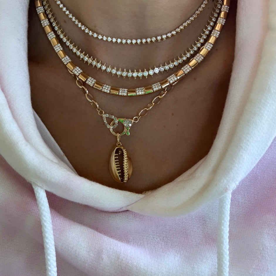 14KT Gold Shell Pendant Charm