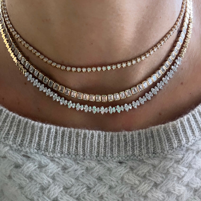14KT Gold Diamond Dilruba Necklace