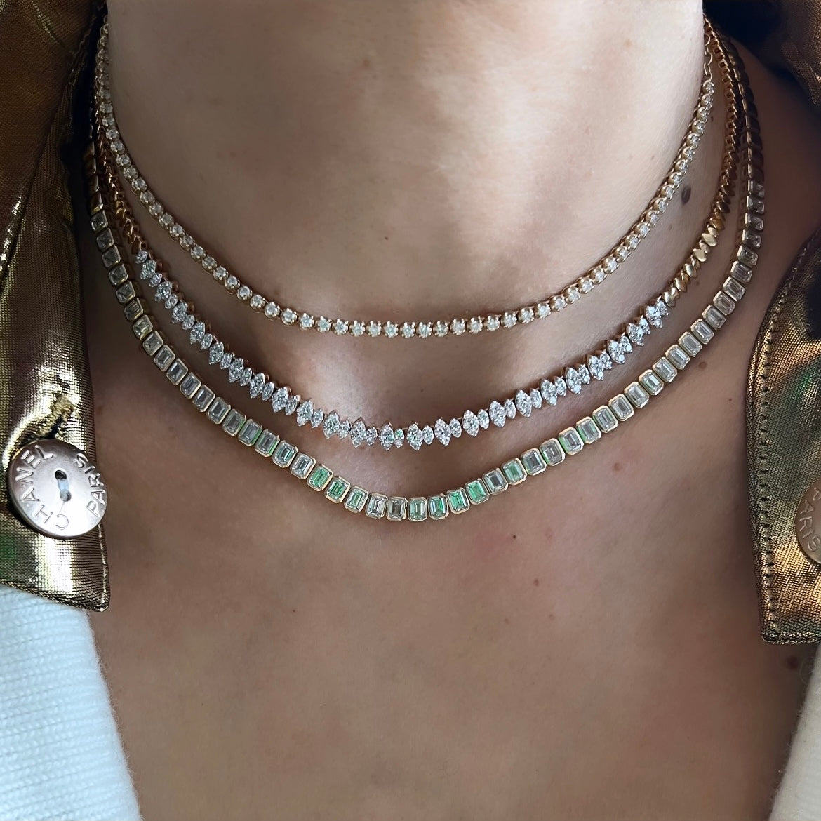 14KT Gold Diamond Dilruba Necklace