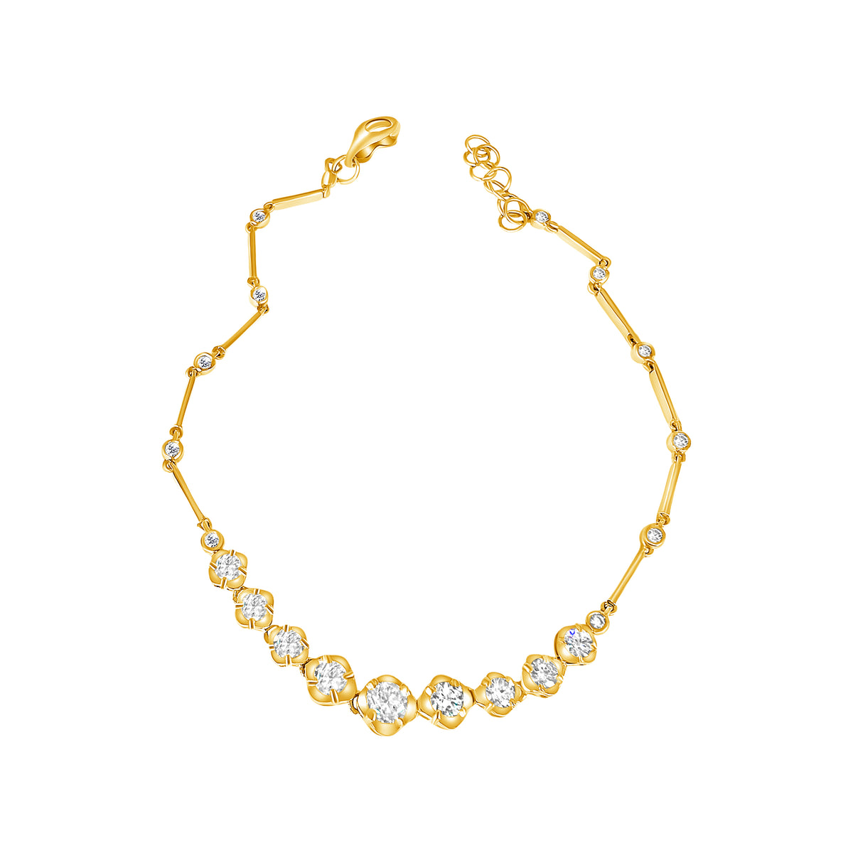 14KT Gold Diamond Lylah Chain Bracelet