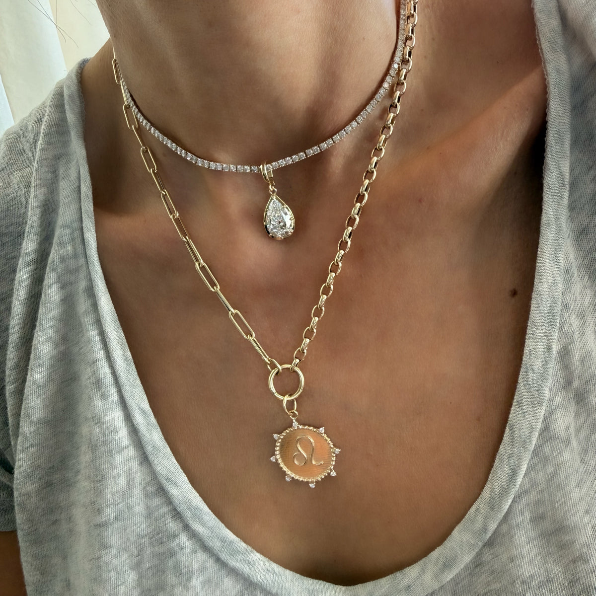 14KT Gold Diamond Choker Necklace