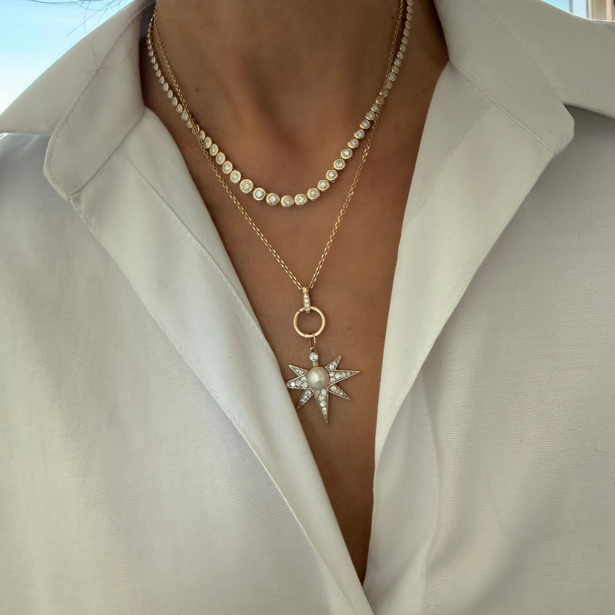 14KT Gold Antalya Chain with Diamond Clasp