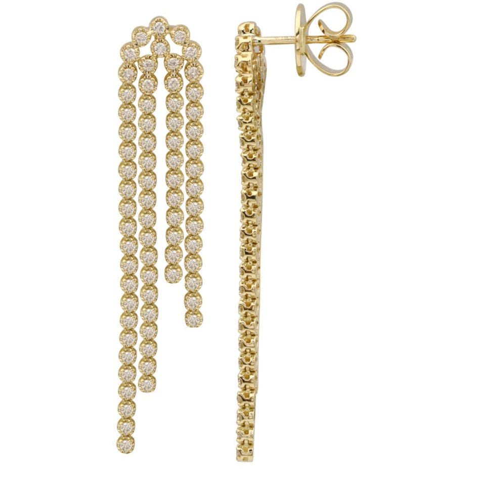 14KT Gold Diamond Divine Waterfall Earrings