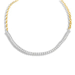 14KT Gold Diamond Simone Half Tennis Necklace