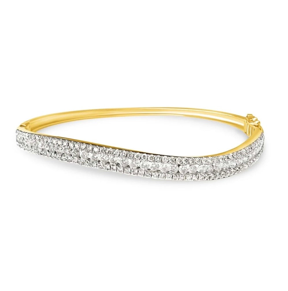 14KT Gold Diamond Shanelle Bangle Bracelet