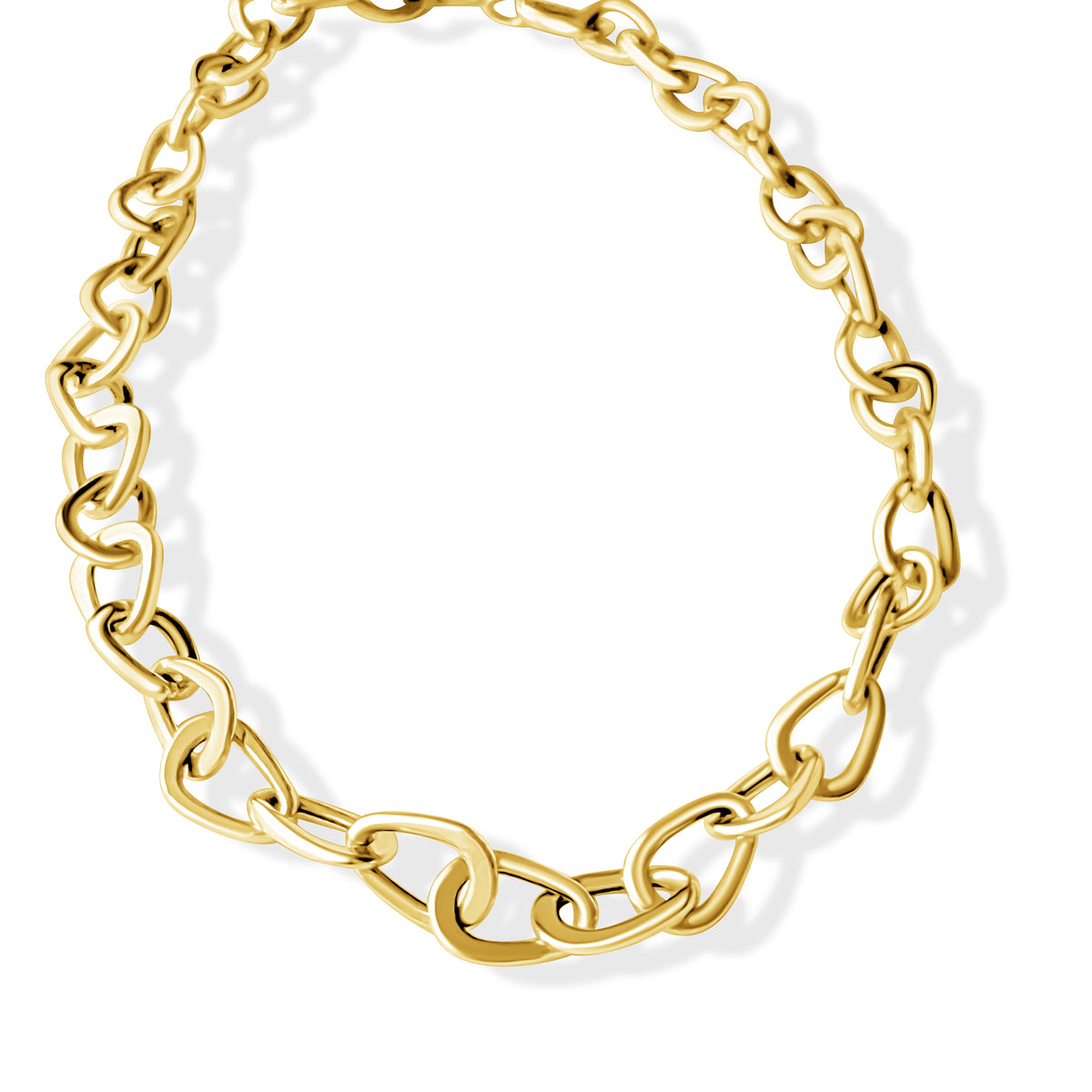 14KT Gold Beloved Oval Link Necklace – DilaraSaatci