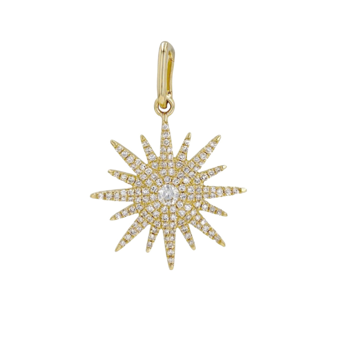 14KT Gold Diamond Colette Star Pendant Charm