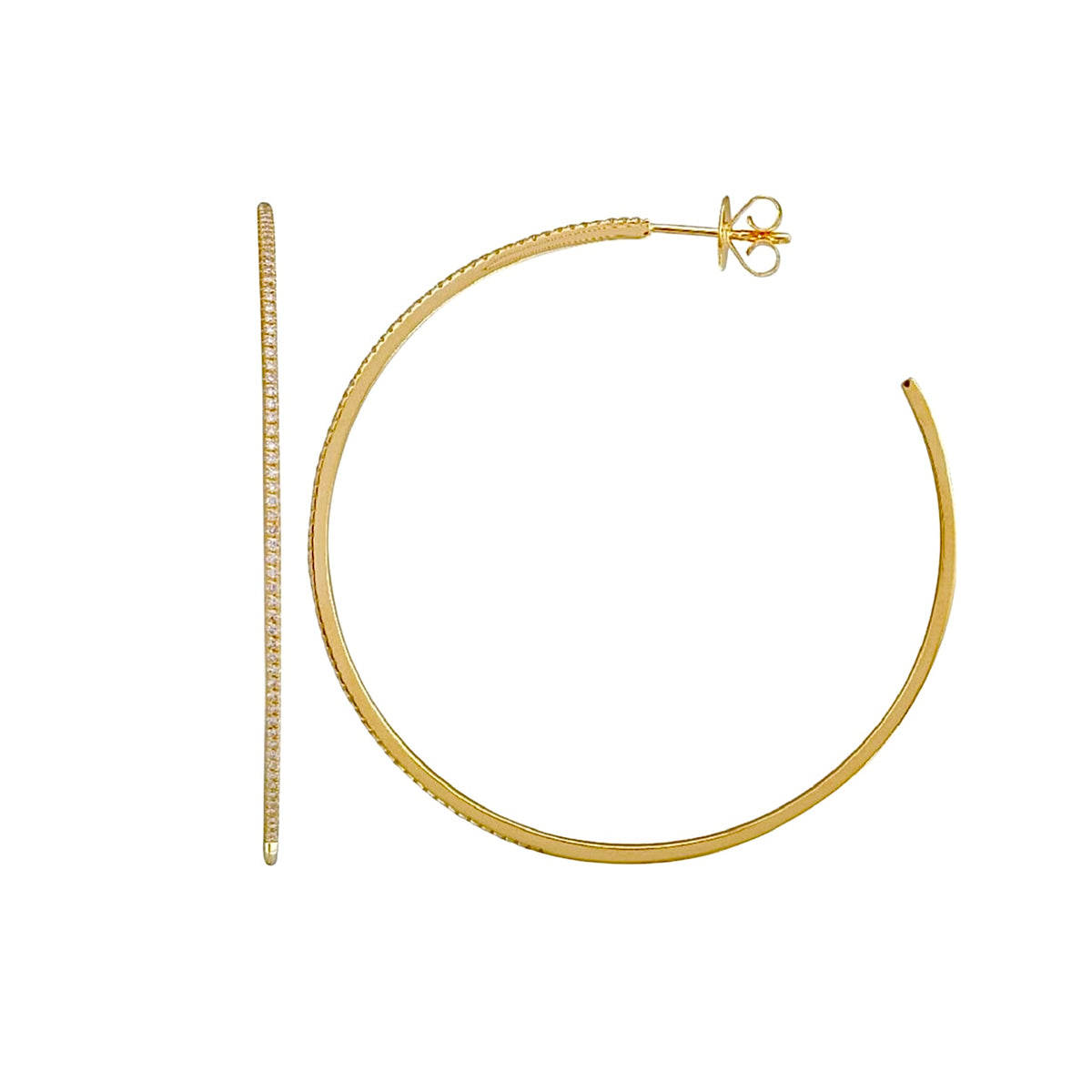 14KT Gold Diamond Alexa Hoop Earrings