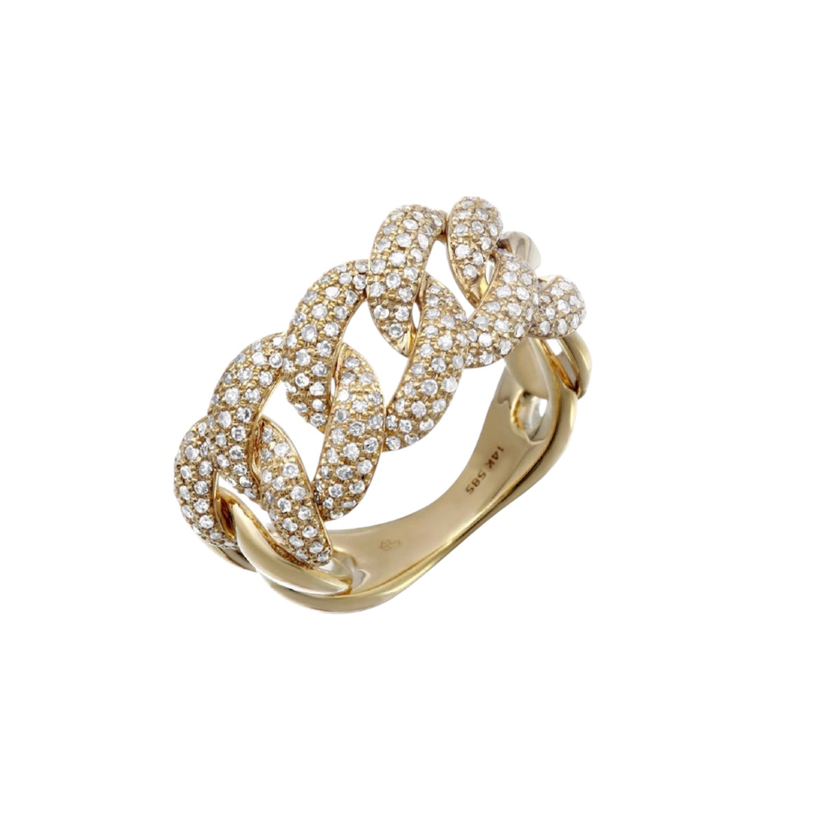 14KT Gold Diamond Luxe Link Ring