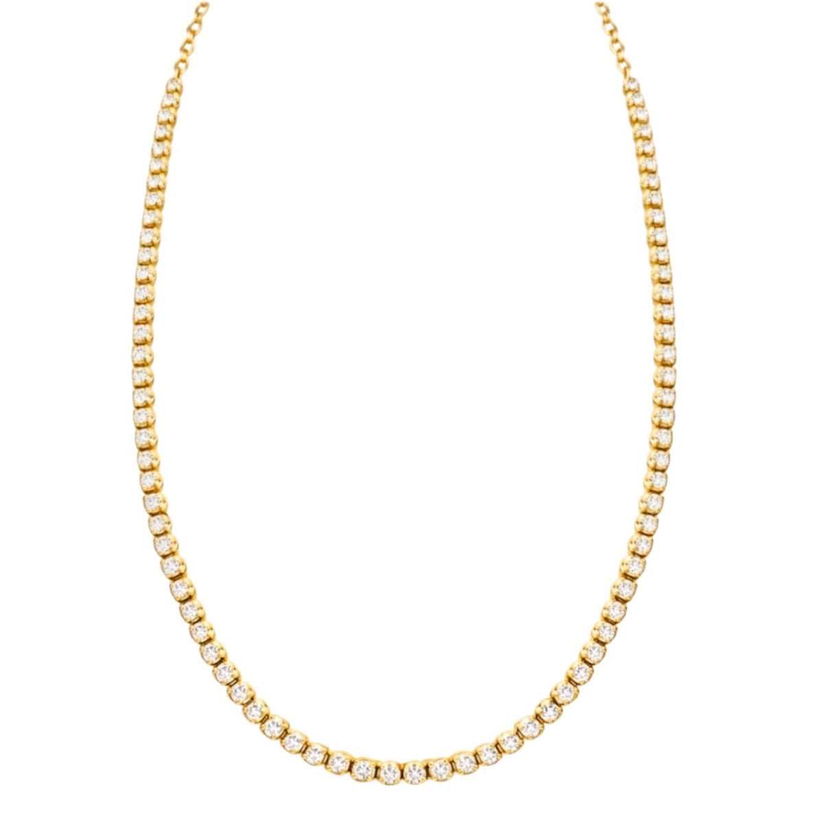 14KT Gold 2ct Diamond Signature Tennis Necklace