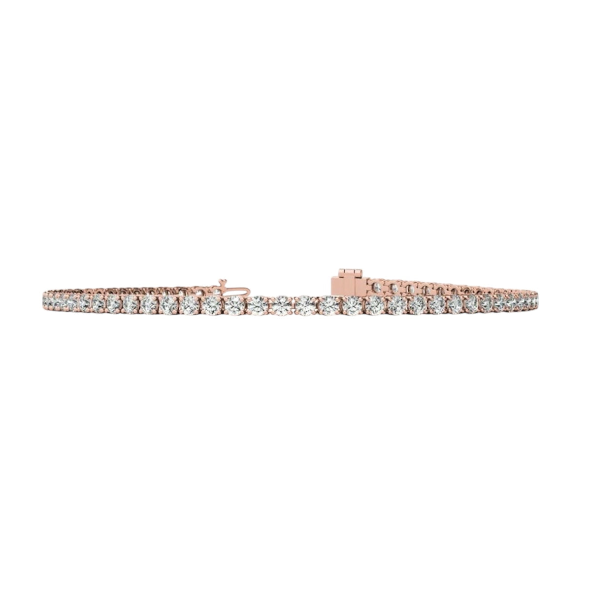 14KT Gold 4ct Lab Diamond Classic Tennis Bracelet