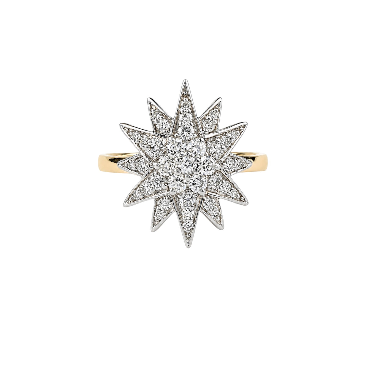 14KT Gold Diamond Star Pinky Ring