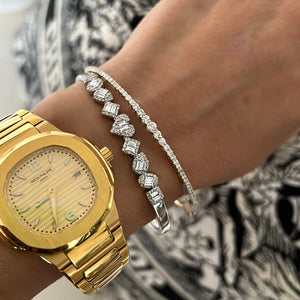 14KT Gold Diamond Emy Bangle Bracelet
