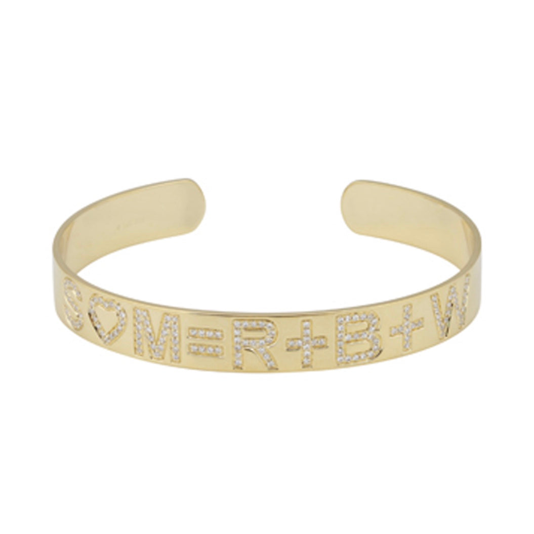 14KT Gold Diamond Custom Cuff Bracelet