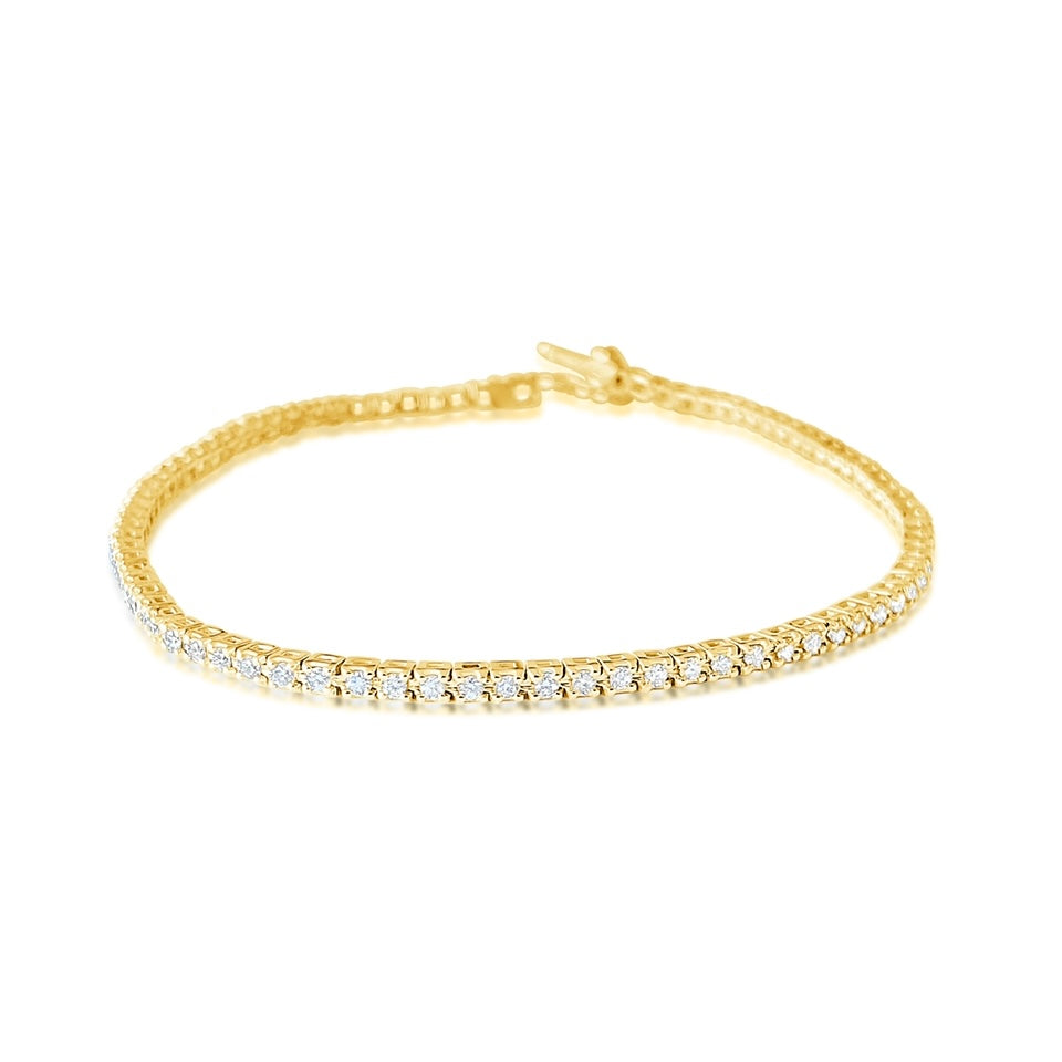 14KT Yellow Gold Abstract Beauty Diamond Bracelet