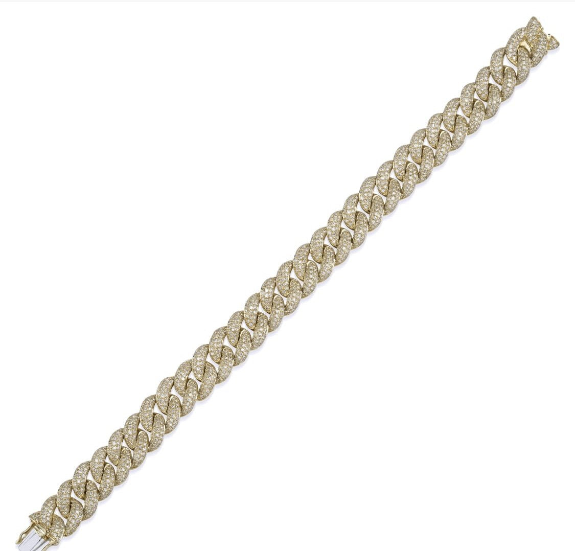 14KT Gold Diamond Luxe Cuban Link Bracelet