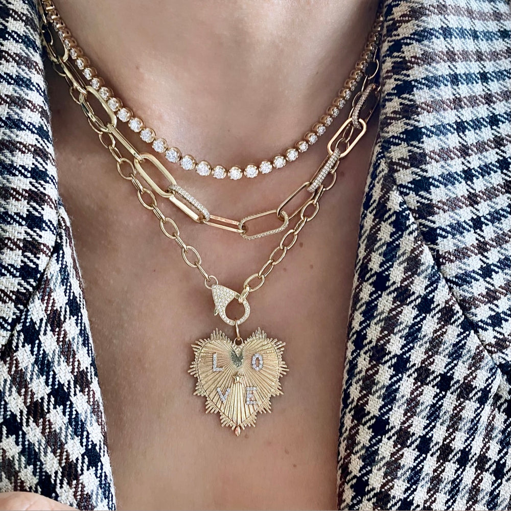 14KT Gold Diamond Alana Link Chain Necklace