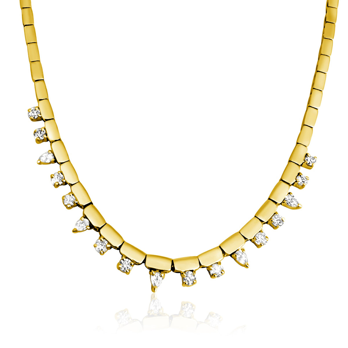 14KT Gold Diamond Constanza Necklace