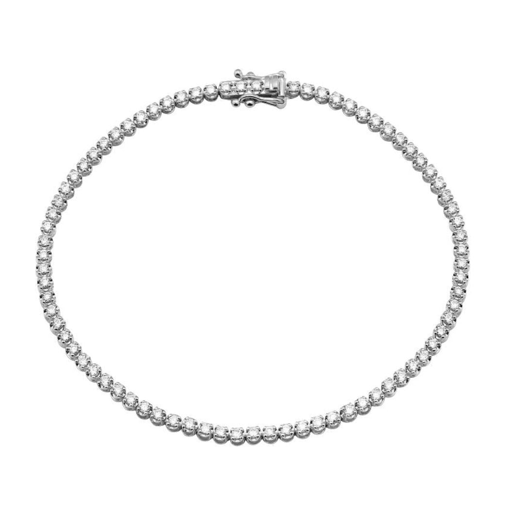 14KT Gold Diamond Louise Buttercup Set Tennis Bracelet