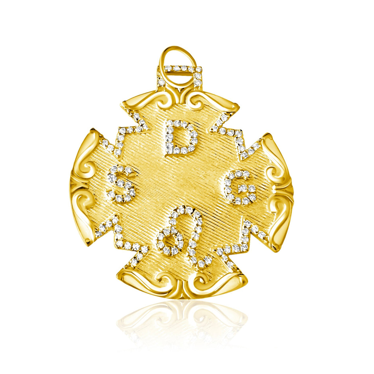 14KT Gold Diamond Axelle Bespoke Pendant Charm