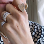 14KT Gold Diamond Jumbo Heart Ring