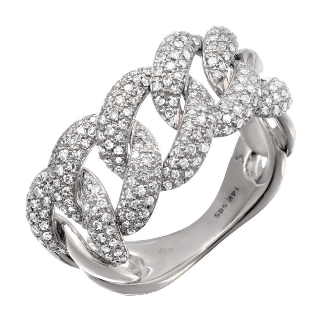 14KT Gold Diamond Luxe Link Ring