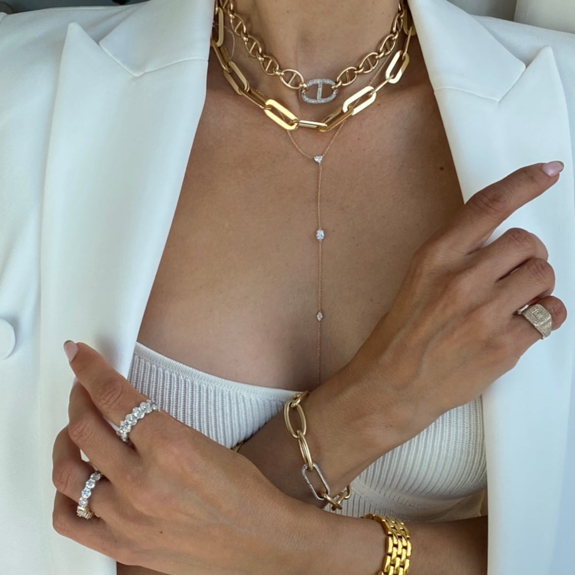 14KT Gold Jumbo Rylee Paperclip Link Chain Necklace