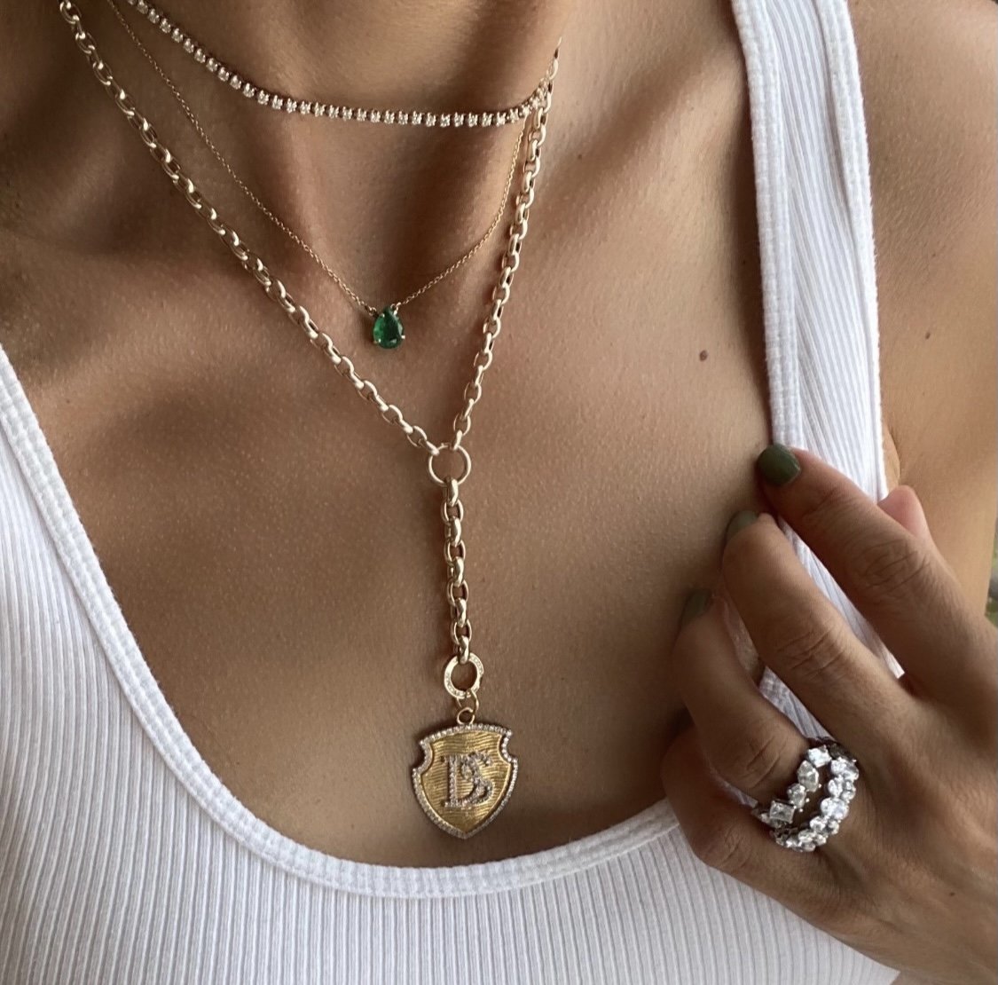 14KT Gold 2ct Diamond Signature Tennis Necklace