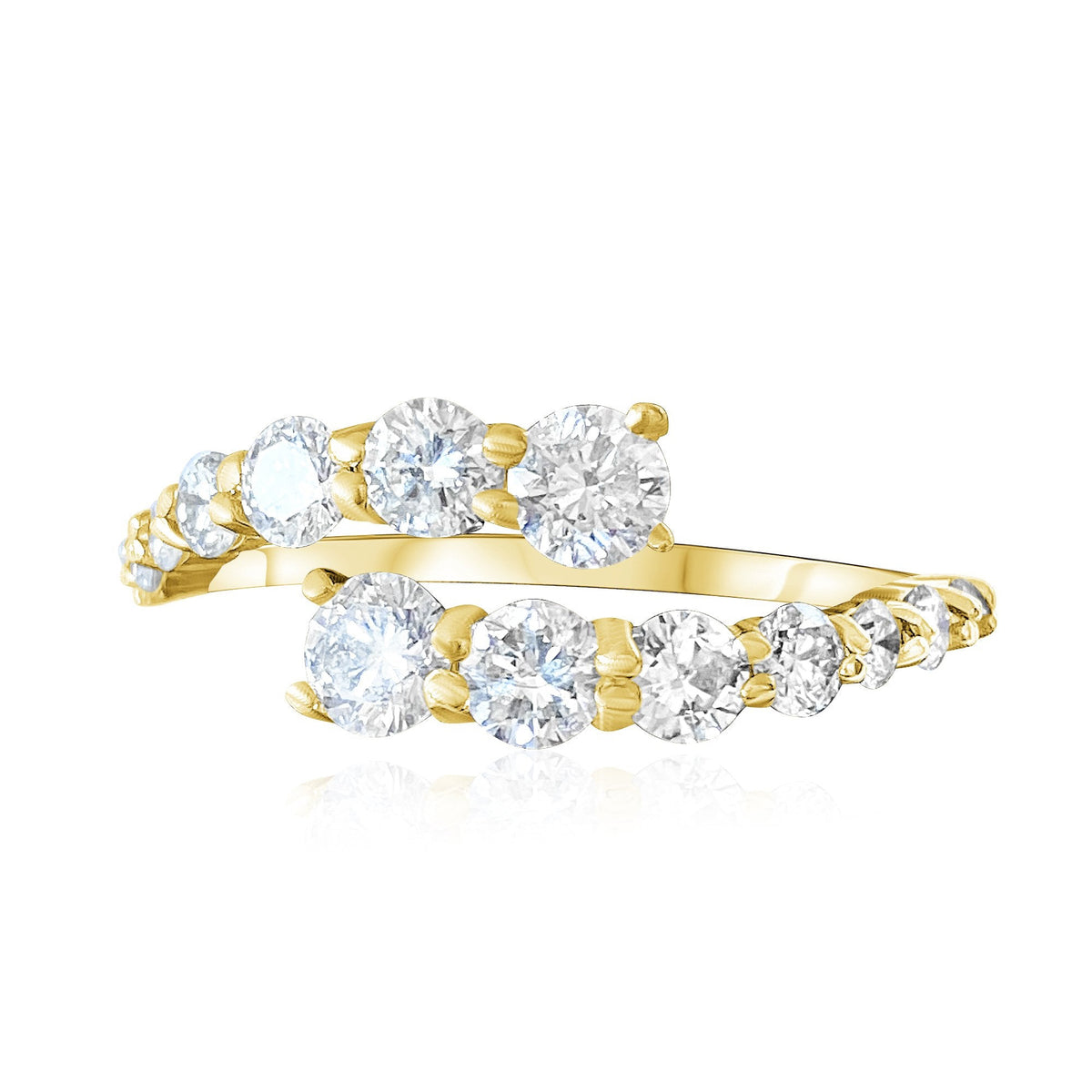 14KT Gold Diamond Twist Ring