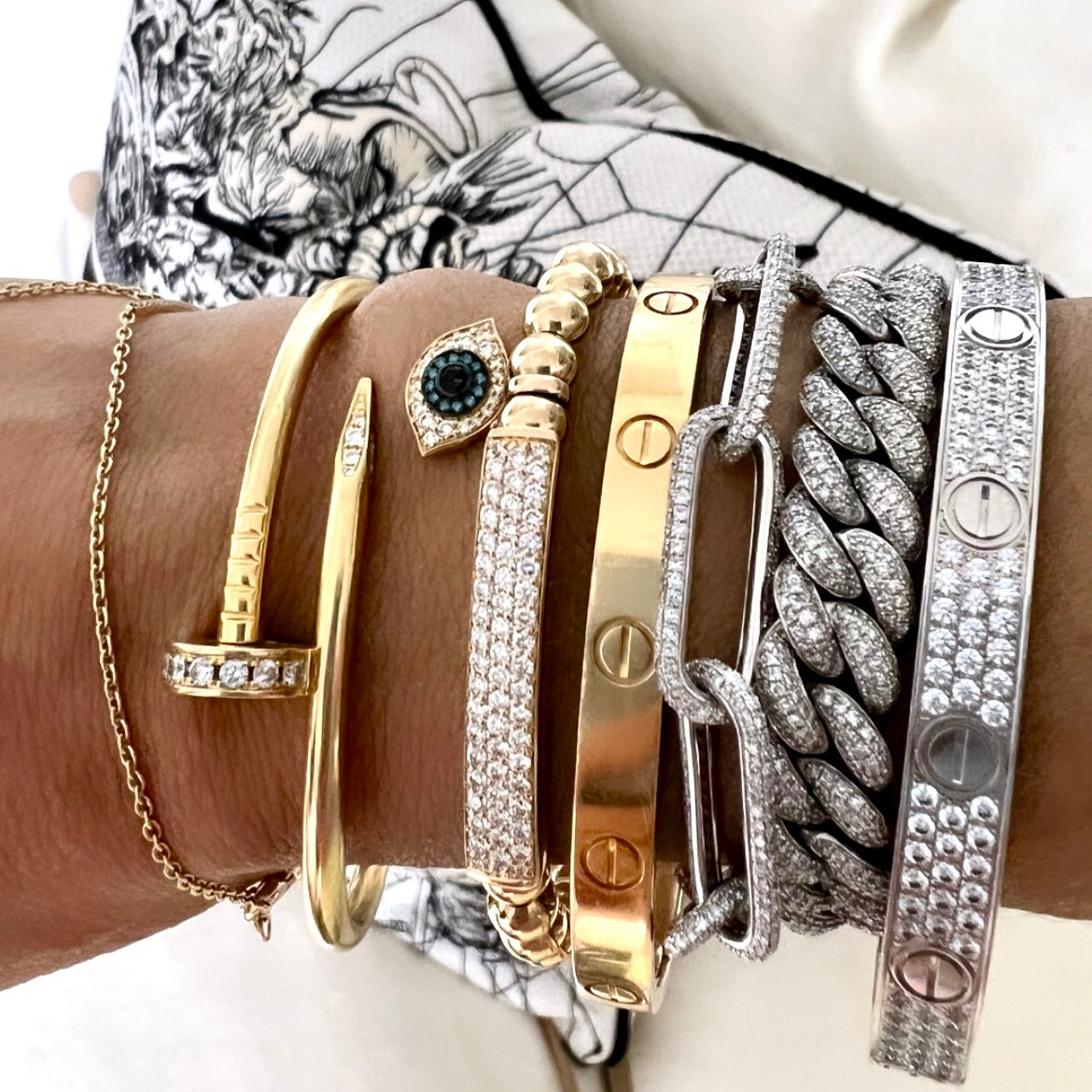 14KT Gold Diamond Luxe Lina Link Bracelet