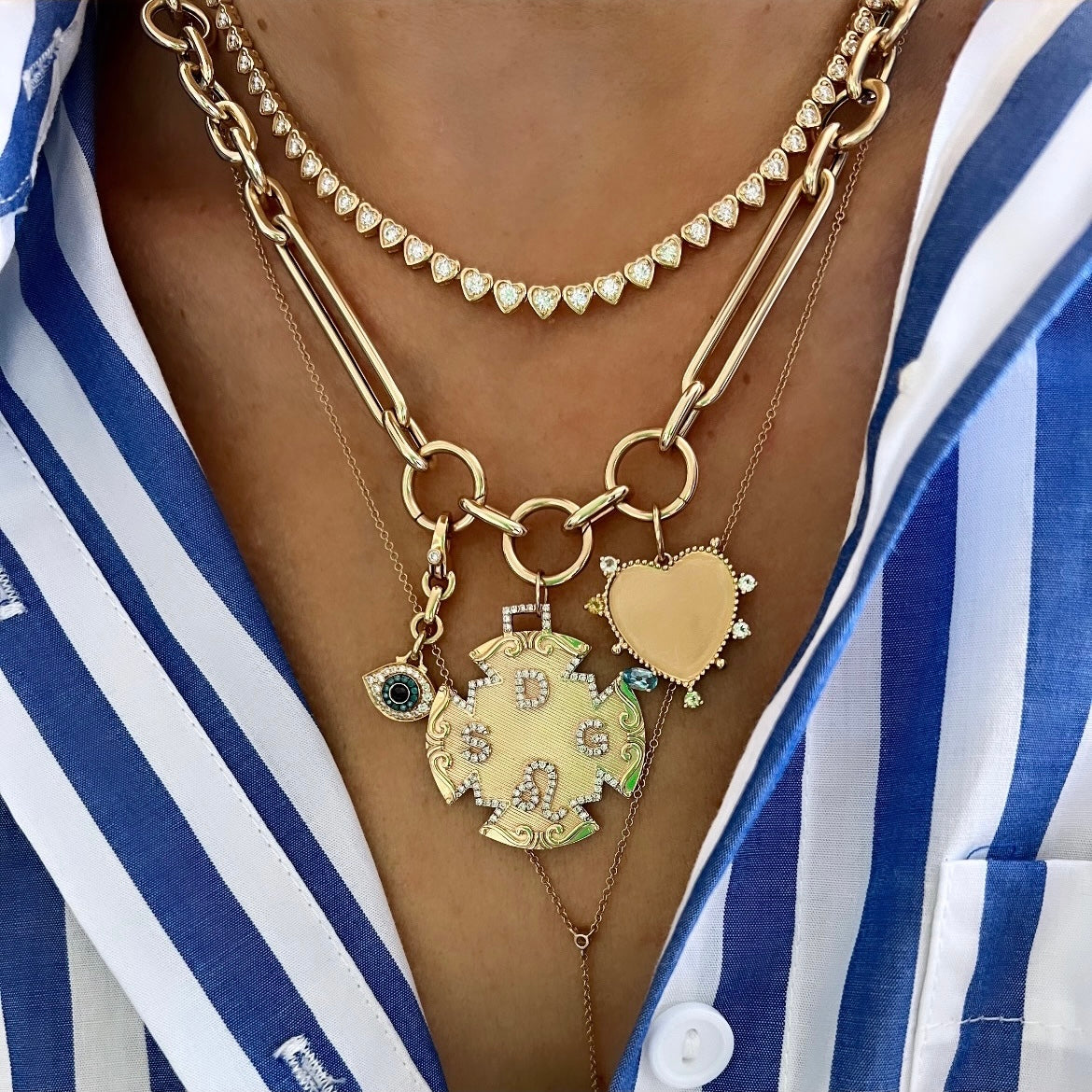 14KT Gold Diamond Axelle Bespoke Pendant Charm
