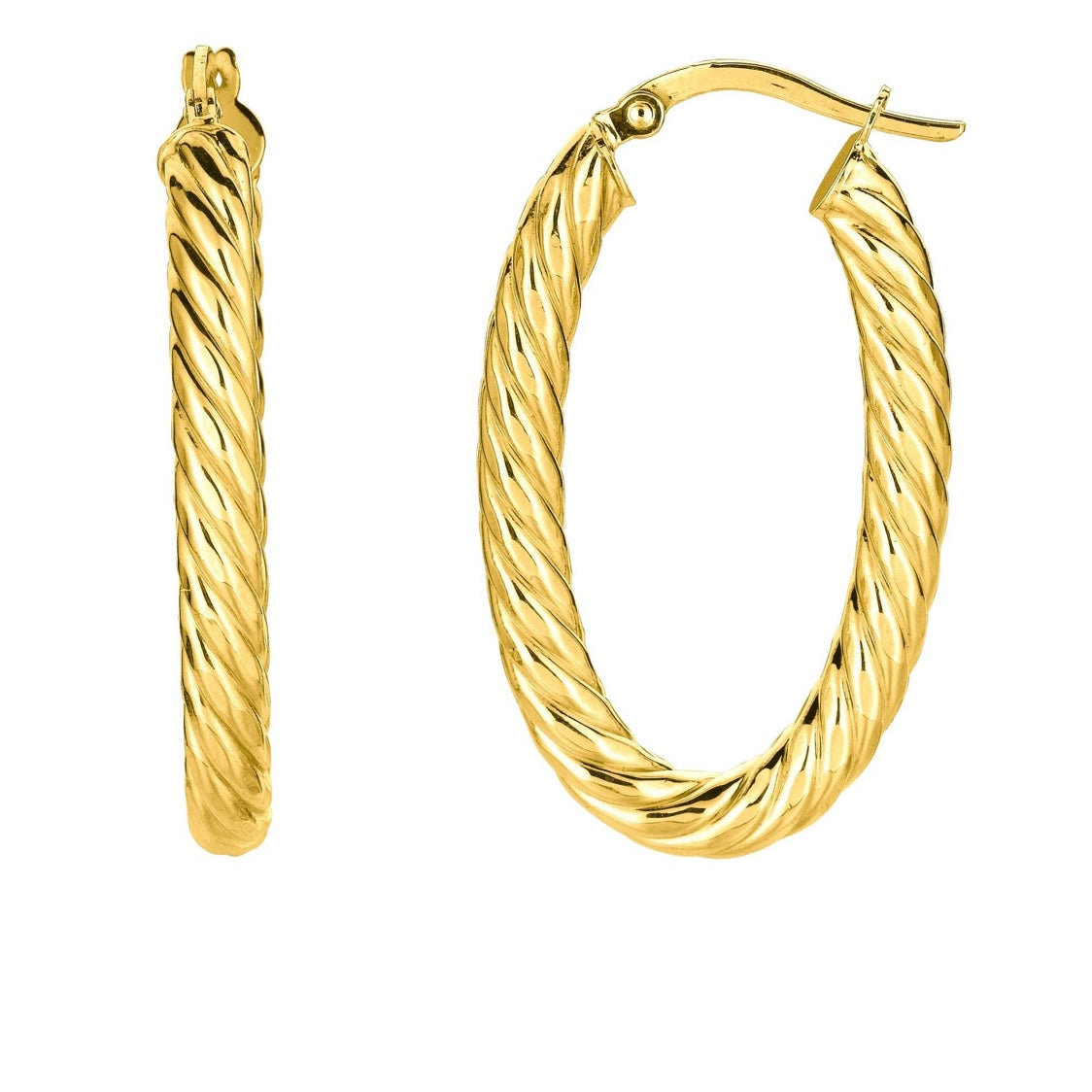 14KT Gold Coil Hoop Earrings