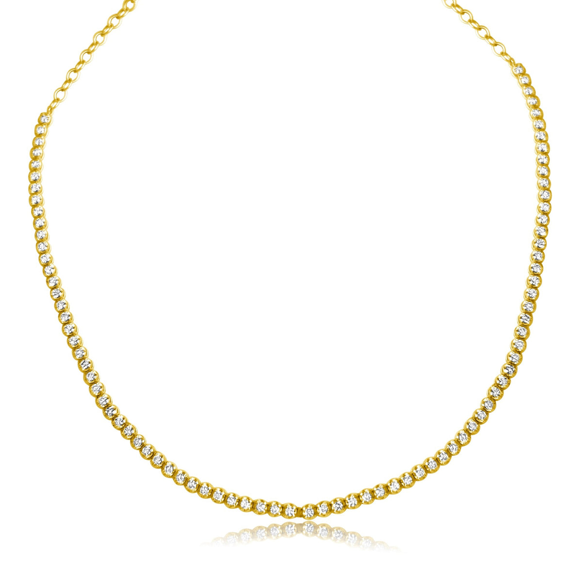 14KT Gold 1.5ct Diamond Signature Tennis Necklace