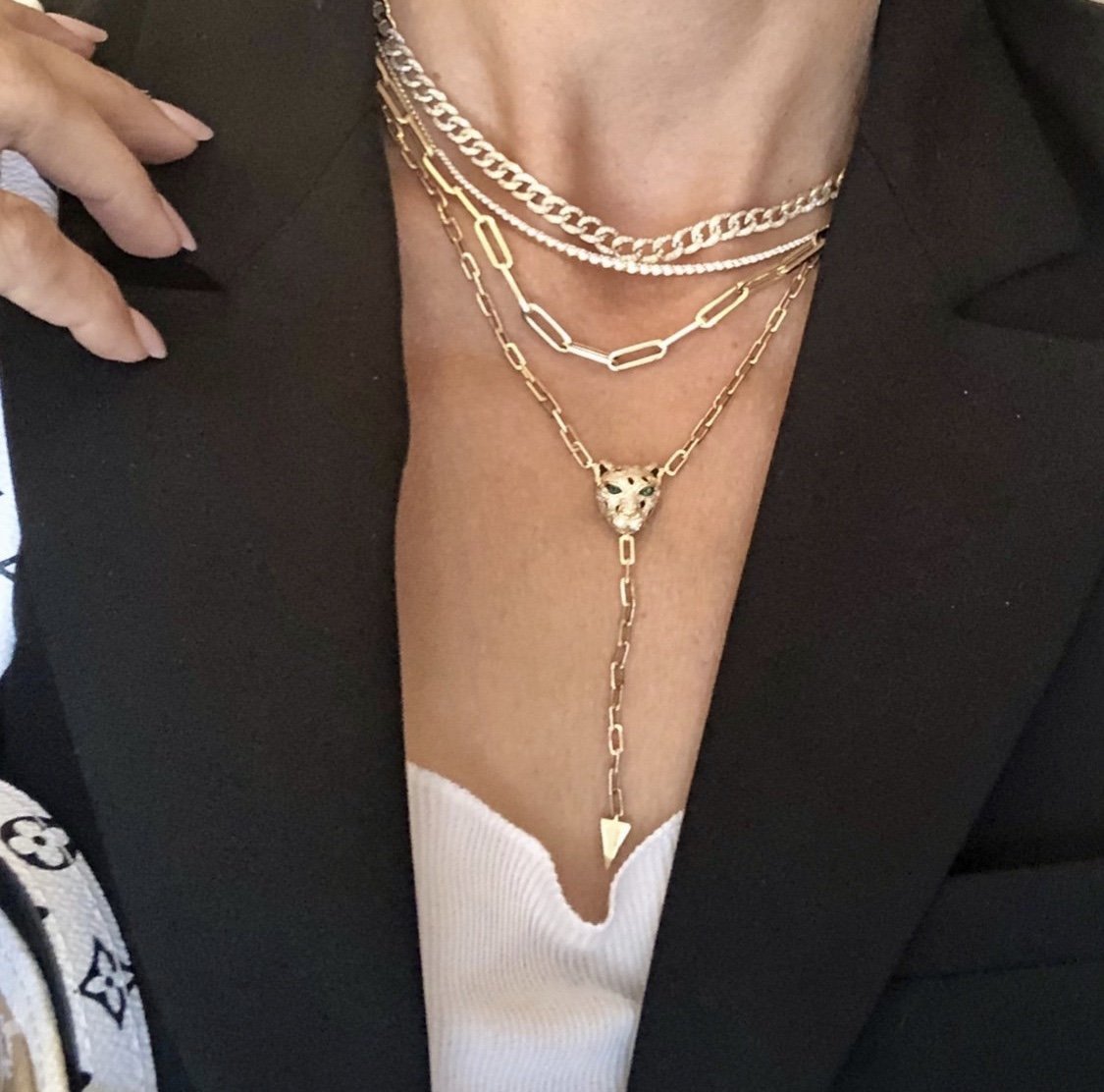 14KT Gold Diamond Cuban Link Necklace