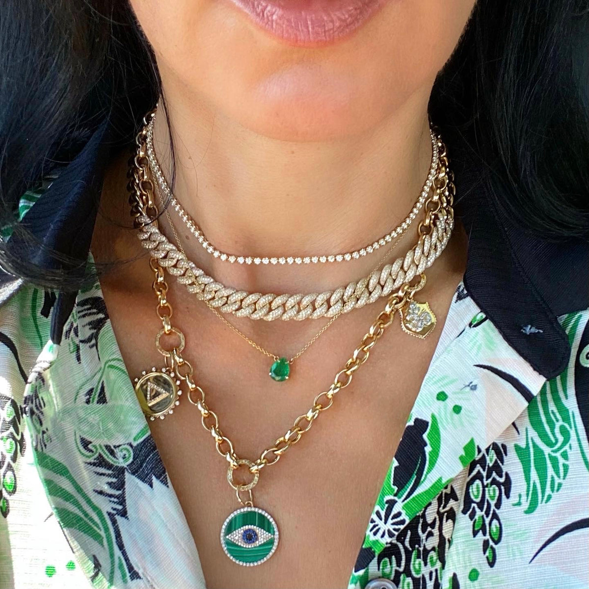 14KT Gold Diamond Luxe Jumbo Cuban Link Necklace