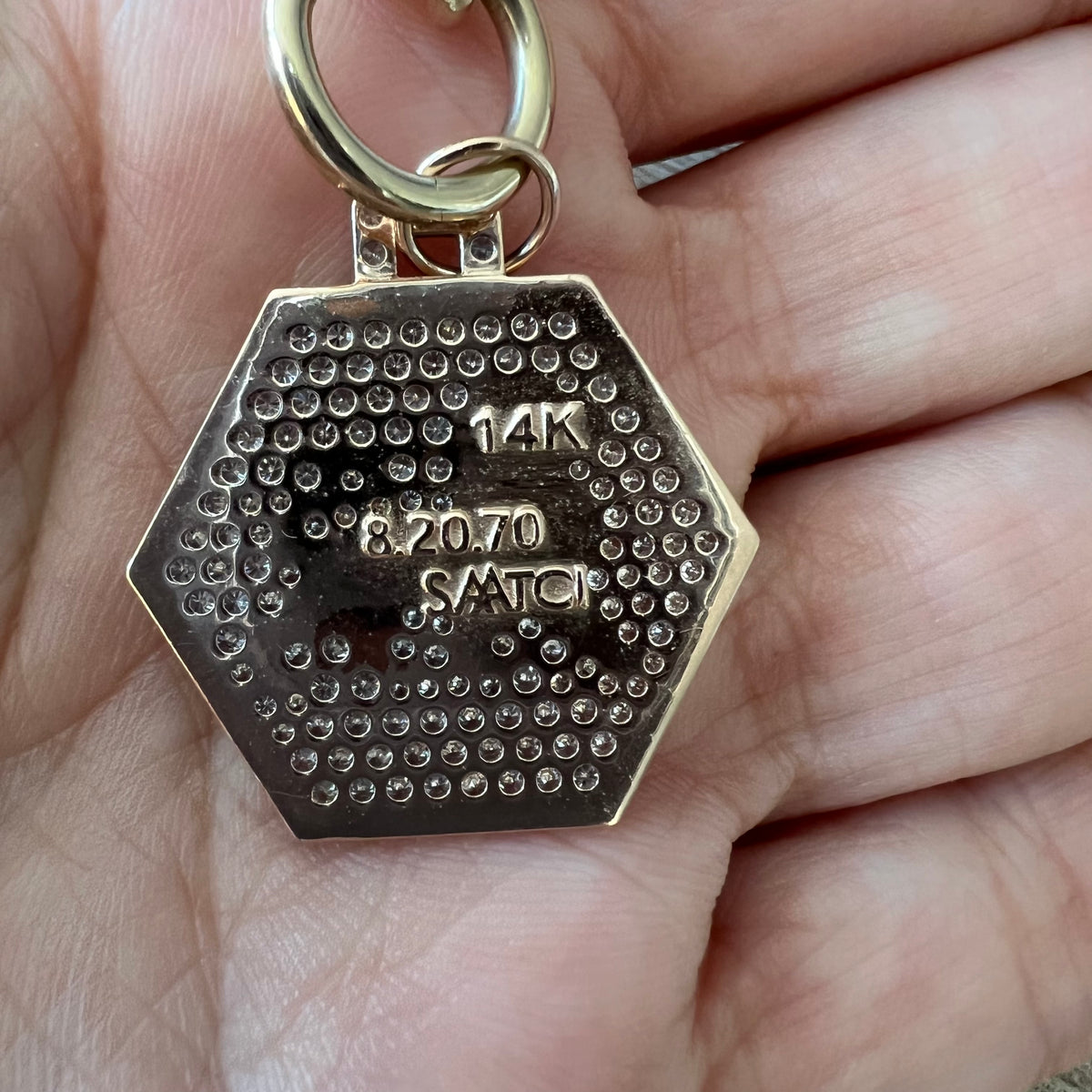14KT Gold Diamond Bespoke Luxe Zodiac Pendant Charm