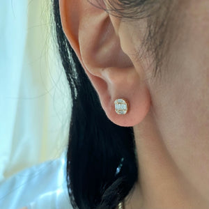 14KT Gold Baguette Diamond Larissa Stud Earrings