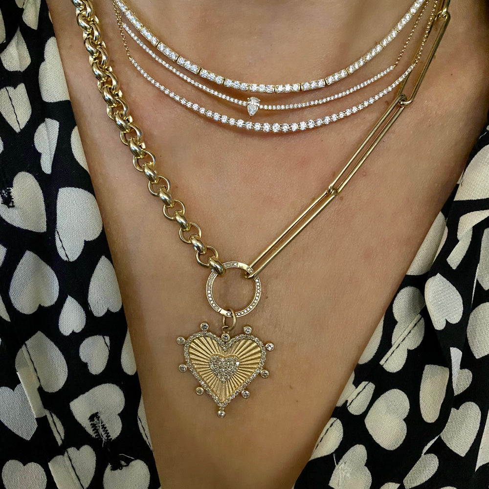 14KT Gold Diamond Gail Bar Necklace