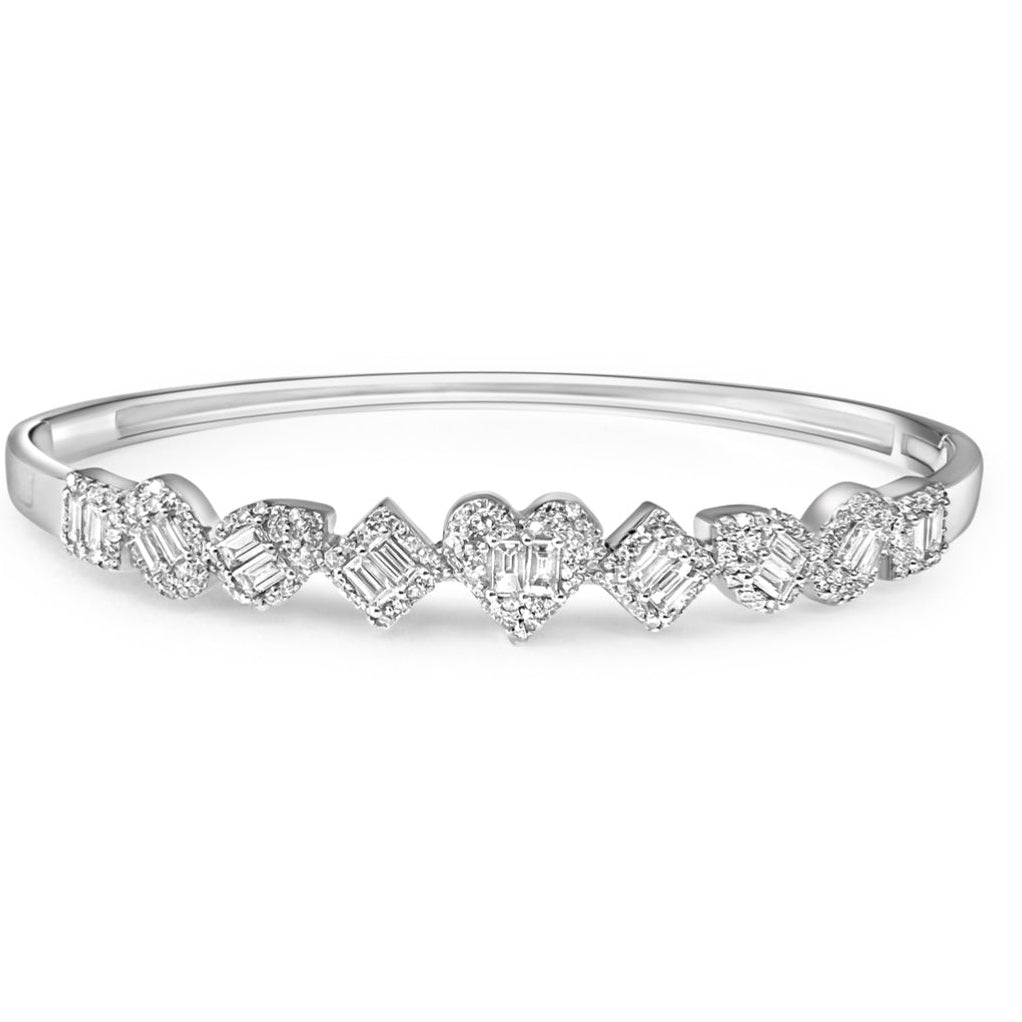 14KT Gold Diamond Pawla Bangle Bracelet