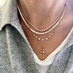 14KT Gold Diamond Cross Necklace