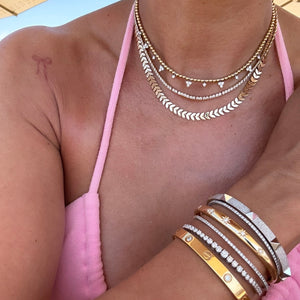 14KT Gold Fluid Leaf Necklace