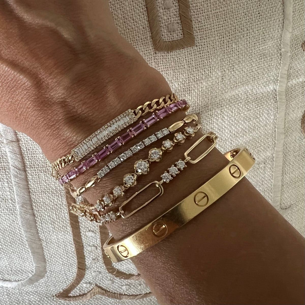 14KT Gold Diamond Alanna Chain Bracelet