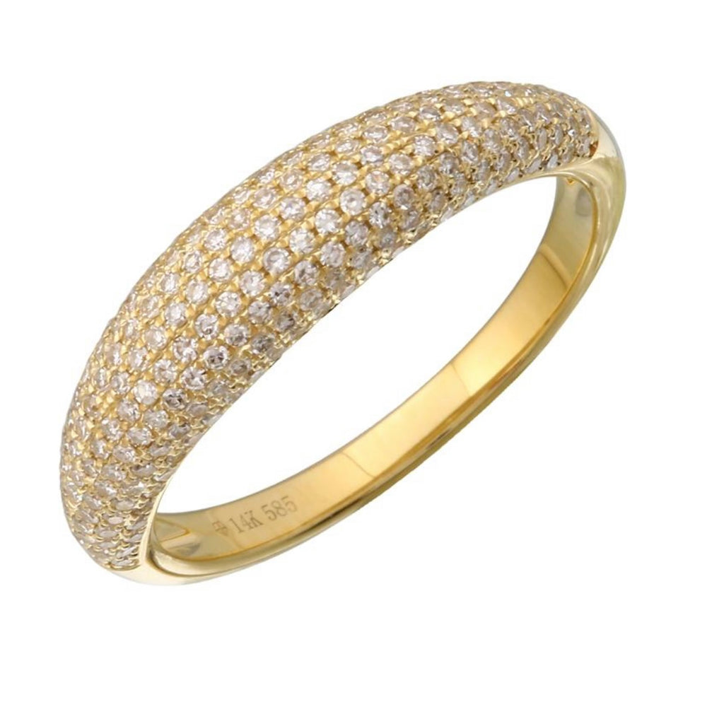 14KT Gold Diamond Dome Ring