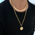 14KT Gold Maeve Square Links Necklace