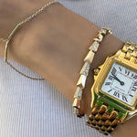 14KT Gold Diamond Rochelle Cuff Bangle Bracelet