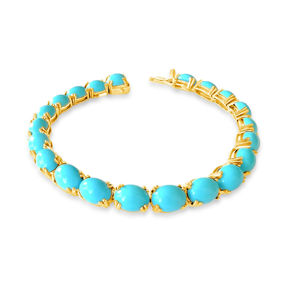 14KT Gold Turquoise Vivienne Tennis Bracelet
