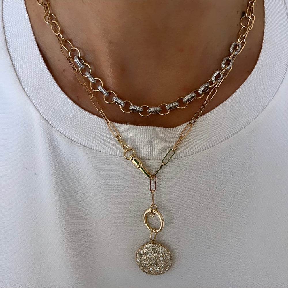 14KT Gold Diamond Brianna Luxe Link Necklace